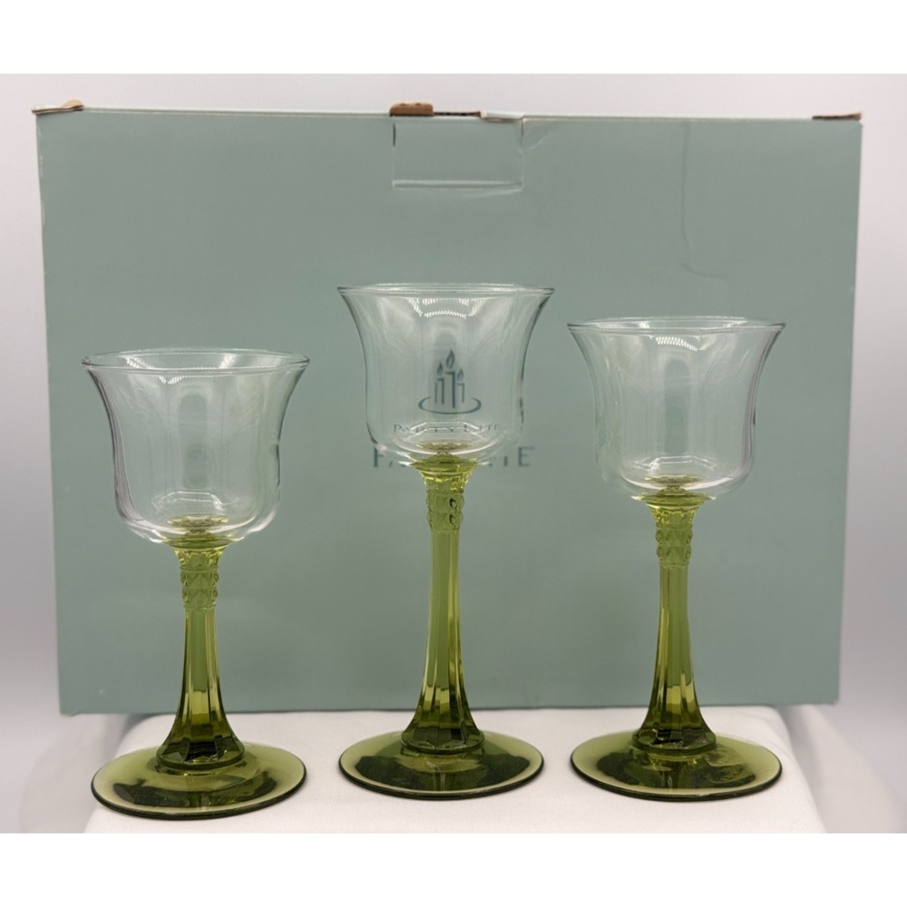Partylite P7998 Radiant Glow Trio Stemmed Votive Candle Holder - NEW Open Box